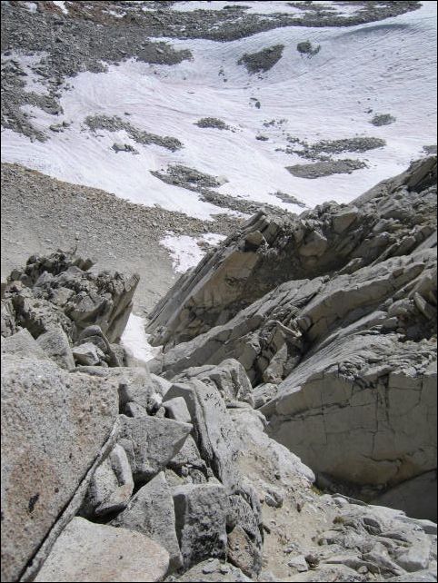 2006-09-09 Mills (08) Look down couloir